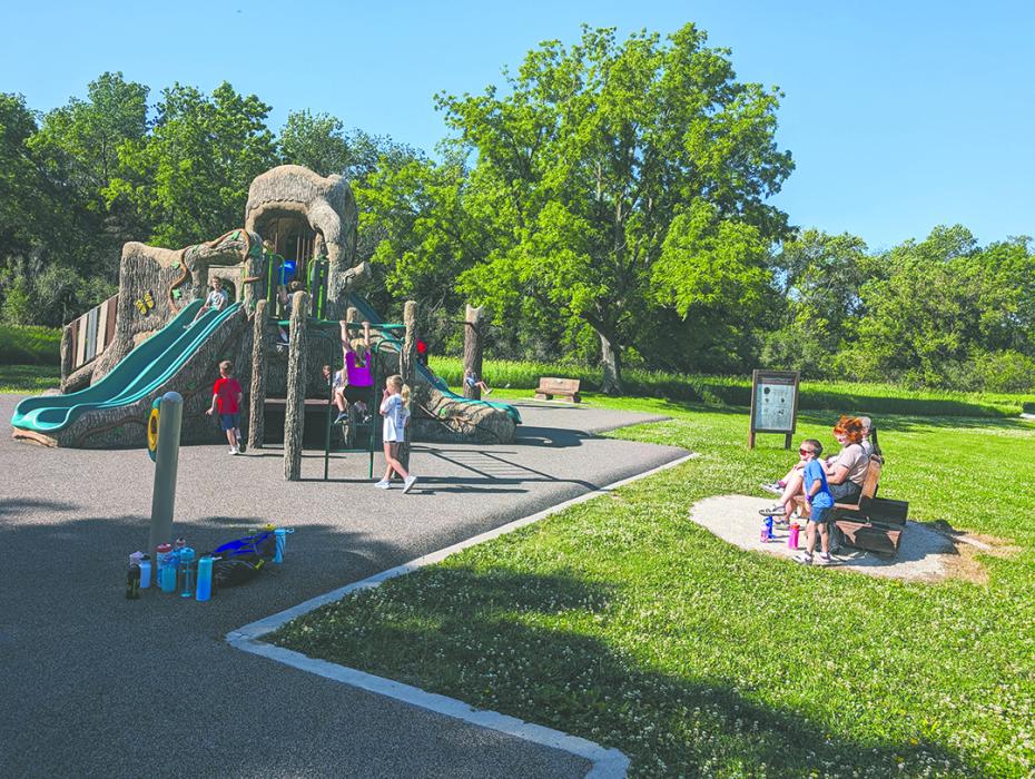 Campers take some time to play on the playscape equipment at the Adams Homestead & Nature Preserve on June 13. Photo Photo by Kelly Riibe • times2reporter@gmail.com