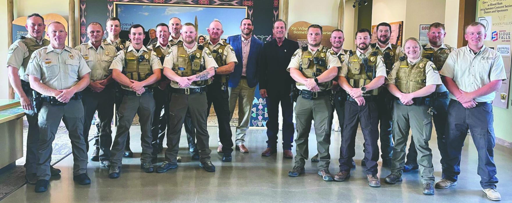 The list of employees honored for their actions during flooding: Trey Kelderman, Dan Altman, Matt Talbert, Craig Fishel, Justin Harman, Jared Hill, Christopher Schiera, Tony Stokely, Taylor Etherington, Tanner Pietz, Alex Osborn, Dylan Urban, Shane Pedersen, Jeremy Roe, Taylor Kirchner, Don Allaway, Josh Vanden Bosch. Source: Department of Game, Fish and Parks