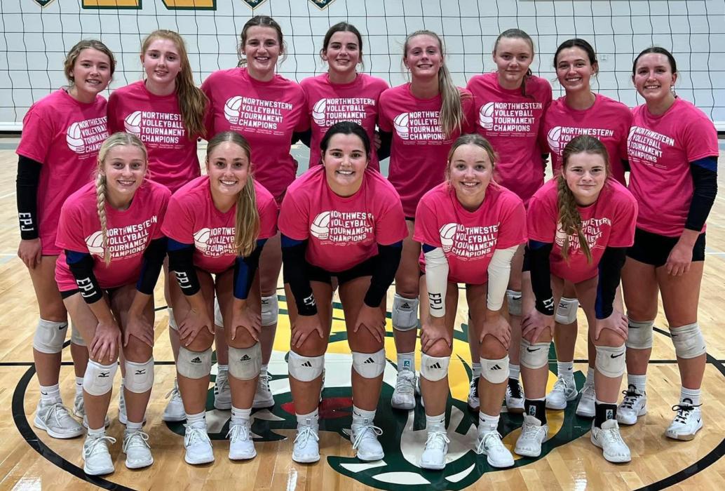 Back row from left: Laney Trometer, Katherine Hayes, Camryn Norris, Ashley Brewer, Bentlee Kollbaum, Jillyan Vande Vegte, Paige Jacobs, and Cera Schmitz. Front row from left: McKinley Hammitt, Molly Geary, Courtney Brewer, Kaitlyn Van Roekel, and Sam Marx. Submitted photo