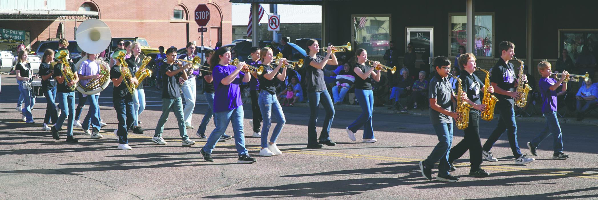 The Panther middle school band performed for the first time this season on Friday, September 27th in Beresford.