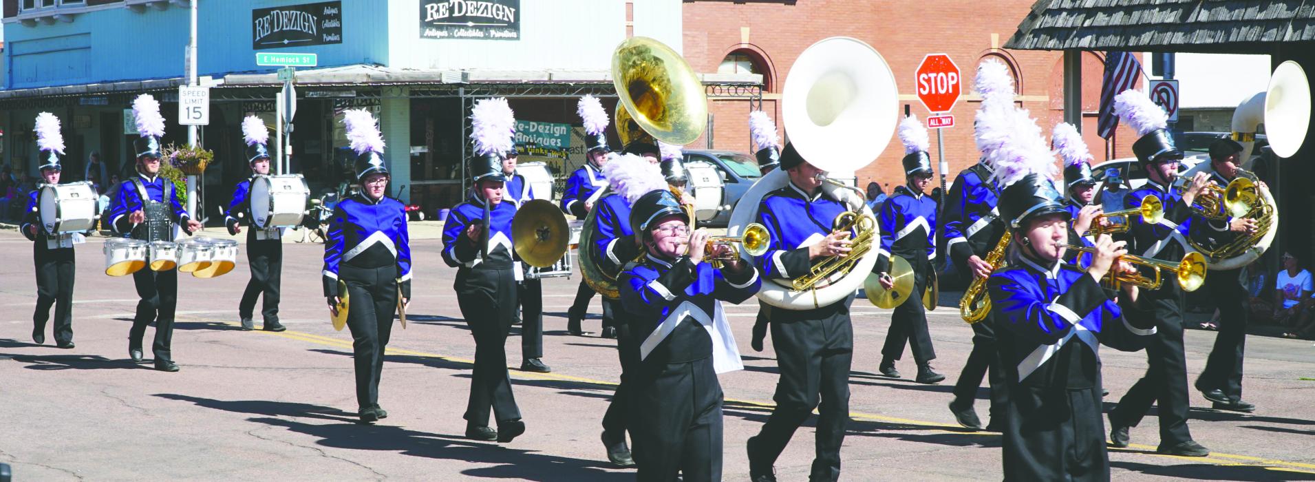 The DV high school marching band performed in Beresford on Friday, September 27, 2024. Submitted photos