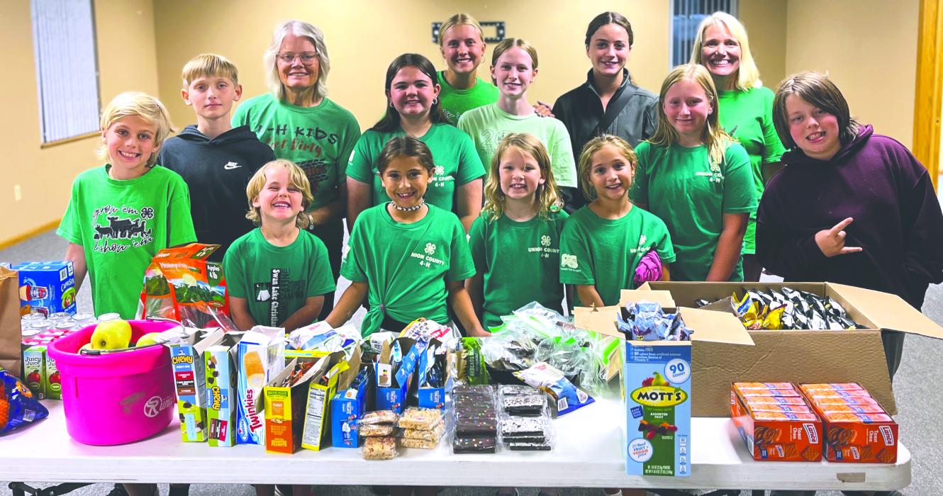 Brule-Go-Getters 4-H Club created 80 snack bags for local farmers. Submitted photo