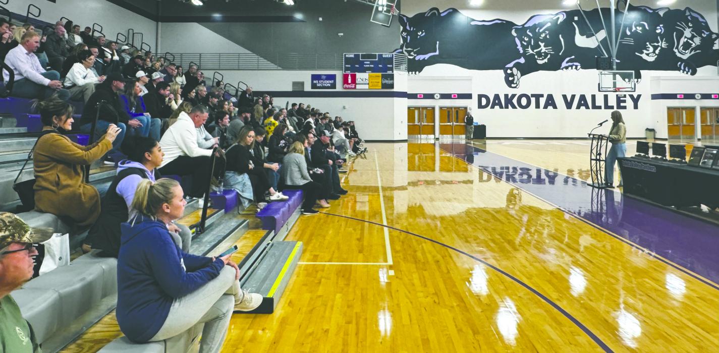 The Dakota Valley Booster Club hosted a reception, on Sunday, November 24, 2024, for all of the Panther fall sports programs. This was done to honor the outstanding seasons by all and started at 4:30 pm. The event took place in the DV high school gym and commons area with many students, coaches and fans in attendance. The hard earned plaques and trophies from this past fall were all on display and the DV Boosters also provided a variety of desserts for the celebration. Submitted Photos