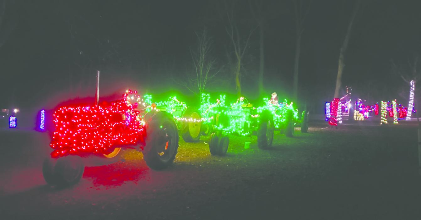 The Adams Homestead and Nature Preserve was lit up for the holidays on certain Fridays, Saturdays and Sundays, in December, for their annual Homestead Holidays event. Submitted photo