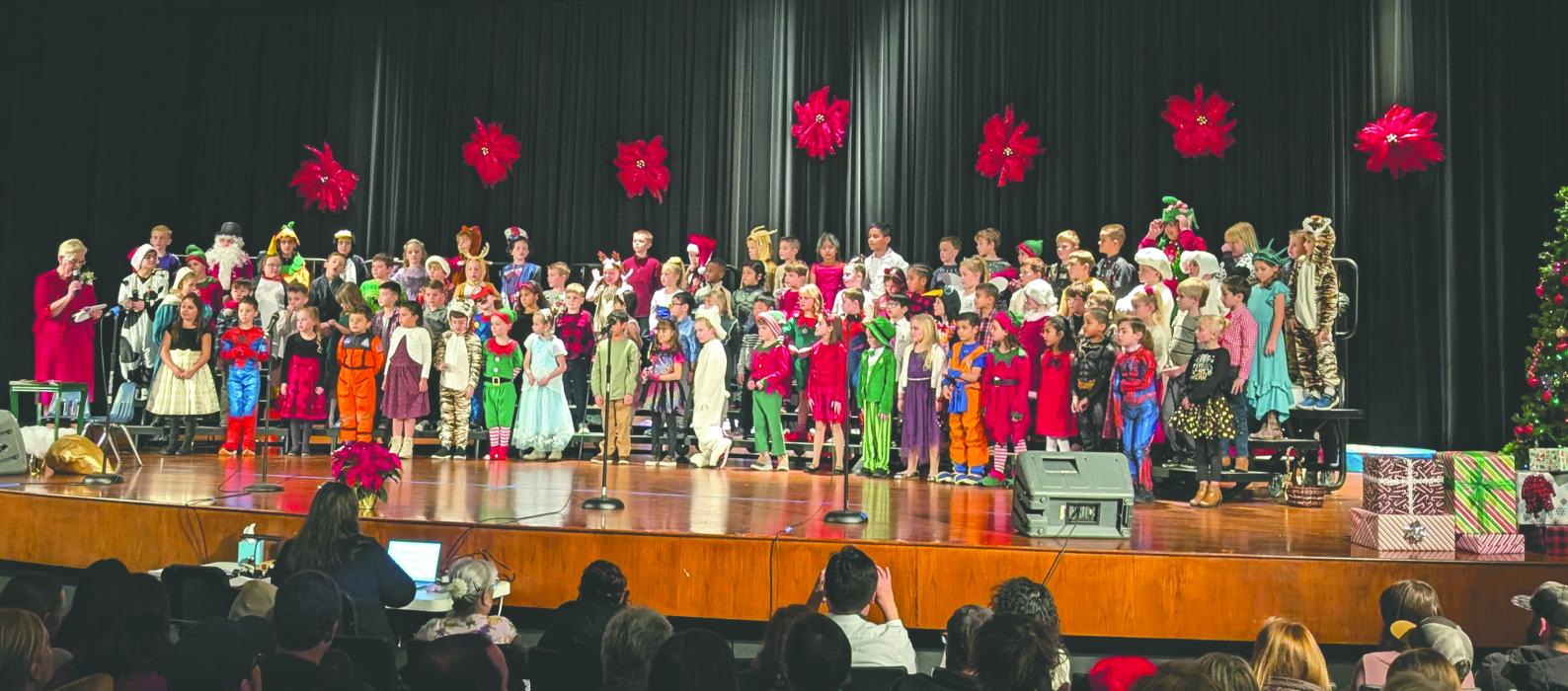 Dakota Valley First Graders took the stage on December 12, 2024 to perform their holiday program. Photos by Kelly Riibe • times2reporter@gmail.com