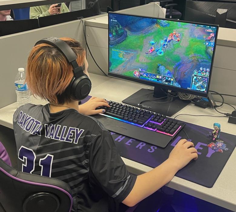 Sam Schnahorst competes versus Rapid City in League of Legends on December 19, 2024. Submitted photo