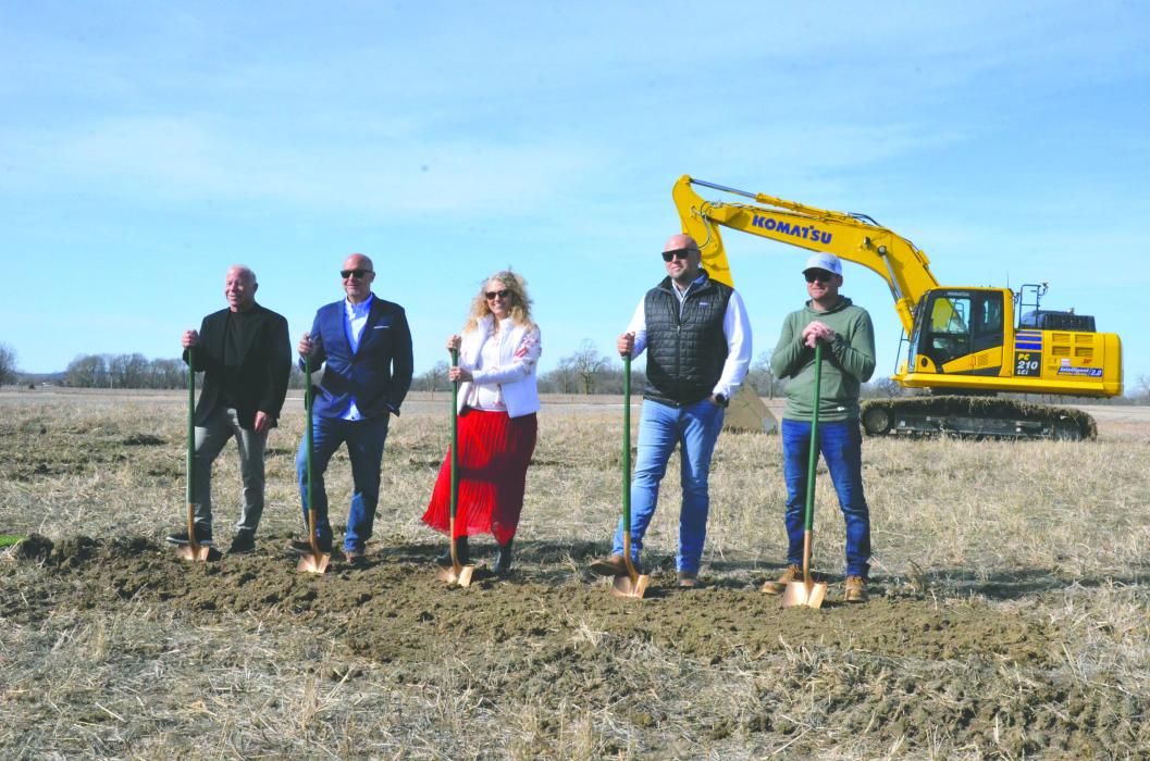 Members of PBR Capital Group LLC posed together for a picture during the groundbreaking for Union Crossing on March 10, 2025. Photo by Kelly Riibe • times2reporter@gmail.com