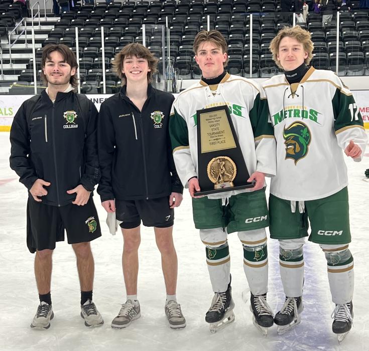 Dakota Valley Metro athletes from left: Jack Colligan, Cameron Colt, Noah Graham, and Jax Trosper. Submitted photo