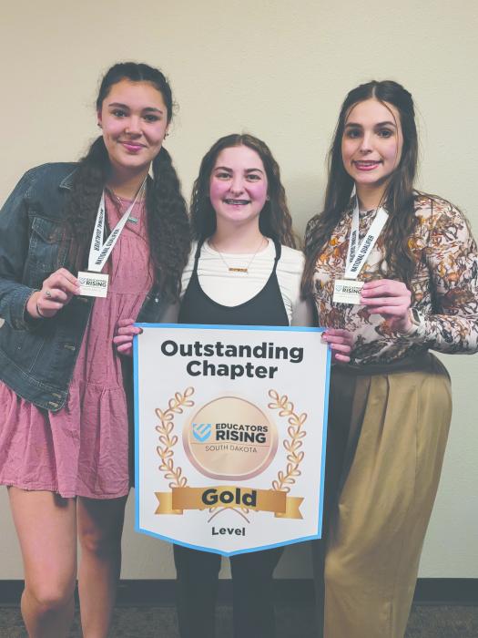 National Qualifiers, from left: Ava Peters, Delaney Thorson, and Kayla Sharkey. Submitted photo by Karlene Stabe