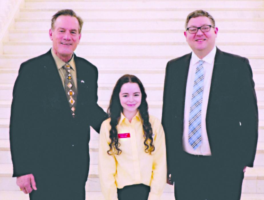 Bailey Link, of Dakota Dunes, is seen here with the Governor and Lt. Governor of South Dakota. Submitted photo