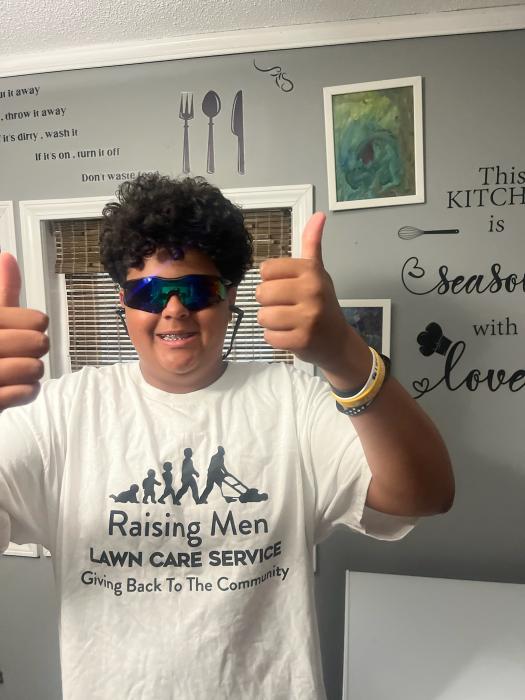 Kamrynn Thiry mowed 50 lawns for free in 41 days as a way to give back in the “50 Yard Challenge”. Submitted photo