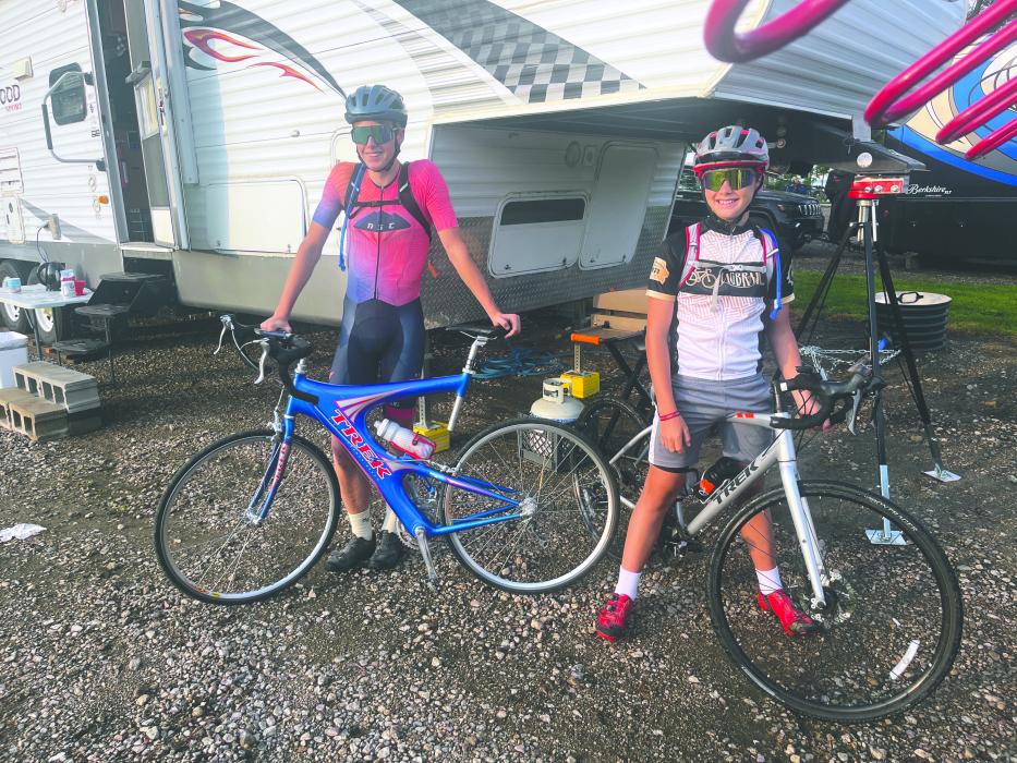 The Pfeifer brothers, of Dakota Dunes, were RAGBRAI riders for Day #1 and Day #2 of the week long event which started on July 19, 2025. From left: Asher Pfeifer, and Neil Pfeifer.