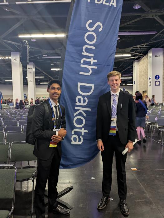 Two Dakota Valley students were in California at the end of June and start of July. The Panthers were there for the FBLA National Leadership Conference.  From left: Kshitij Patil and Asher Pfeifer. Submitted photo