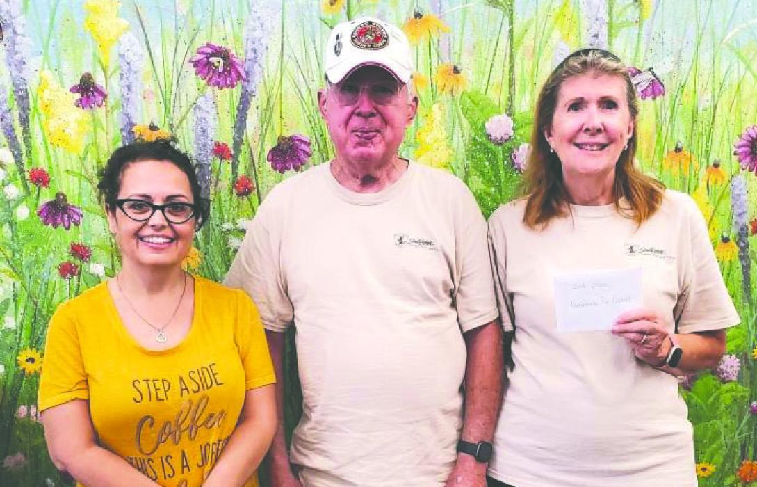 Stephanie Ammick won the homemade pie contest on August 9, 2025 at the Adams Homestead Celebration. She made a wonderful key lime pie. Deanna and Tom Jacobs took 2nd and 3rd with their pecan pie and peanut butter pie. From left: Stephanie Ammick, Tom Jacobs, and Deanna Jacobs. Submitted photo
