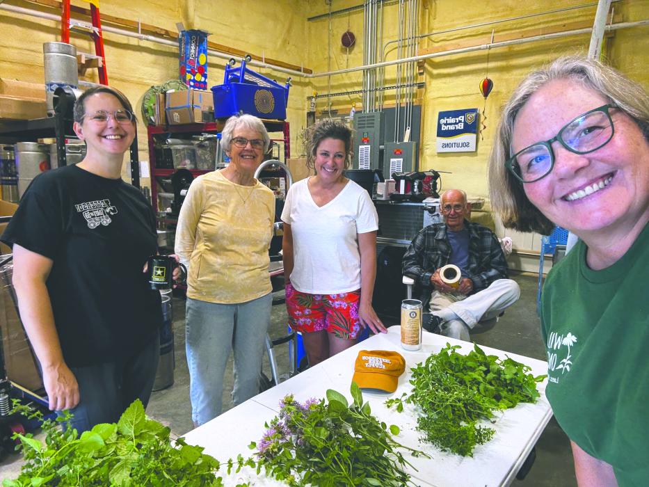 Nicki Werner and other participants work with native herbs and pollinator-friendly plants at Jefferson Beer Supply while helping develop “Wild Things Welcome,” a new craft beer inspired by local flora and fauna. Submitted photo