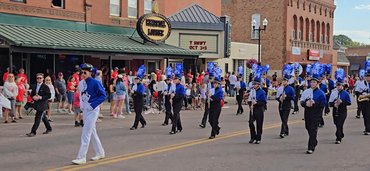 The EPJ marching band performed in the Dakota Days Parade, for the University of South Dakota’s homecoming, on Saturday, October 4, 2025. The Huskies brought home a 2nd place trophy from the music competition. Submitted photo