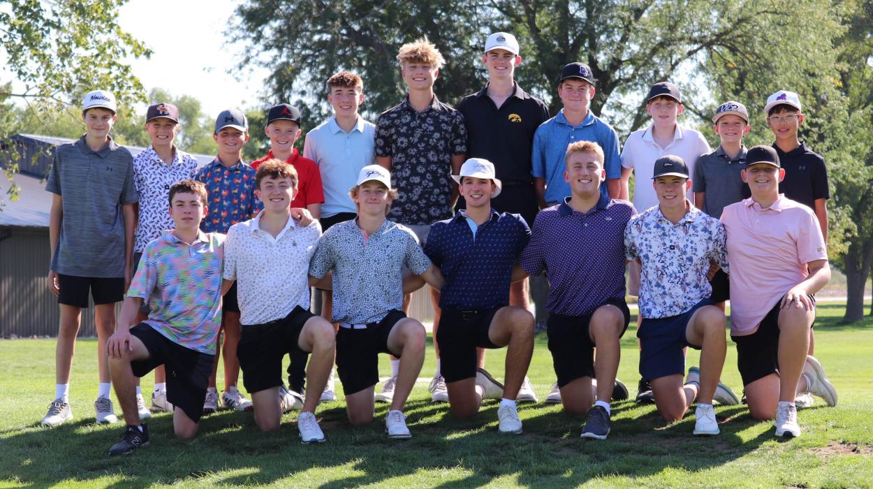 The Panther golf team closed out their 2025 fall regular season in September and the varsity competed at regionals on September 29, 2025. The DV varsity roster qualified for state, which was held on October 6-7, 2025.  Back row from: Brady Edwardson, Tayvin Mozak, Jacob Richou, Benny Bockholdt, Kale Hamilton, Geoff Nelson, Hanson Jacobson, A.J. Cheever, Bennett Combs, Matthew Daniels and Sam Yang. Front row from left: Atticus Slater, Cash Slater, Jax Trosper, Tate Cornelsen, Sean Meiske, Matt de Beer and Lo