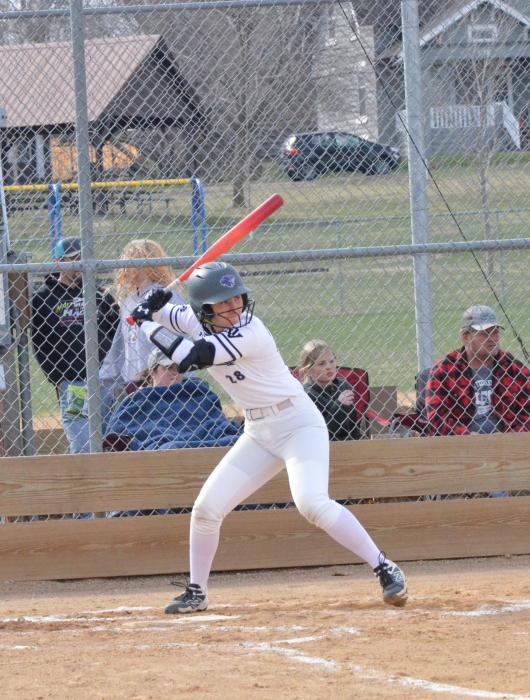 Panther senior Annie Bourne is up to bat in this photo during DV’s away game in Canton. Photo by Kelly Riibe • times2reporter@gmail.com