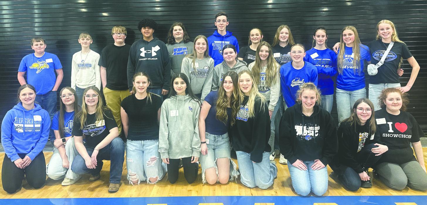 The Huskies represented well at Region 1 Junior High Festival Choir on March 25, 2026. Vocalists in grades 7th-8th, from Elk Point-Jefferson (EPJ), joined other area schools in the Irene-Wakonda gymnasium for a day full of singing and musical education. Katelyn Brunick, a choir director at EPJ, accompanied her students. Other participating schools included: Alcester-Hudson, Avon, Dakota Valley, Gayville-Volin, Irene-Wakonda, Lennox, Vermillion and Viborg-Hurley.  Over 20 Huskies represented EPJ at the 2026 