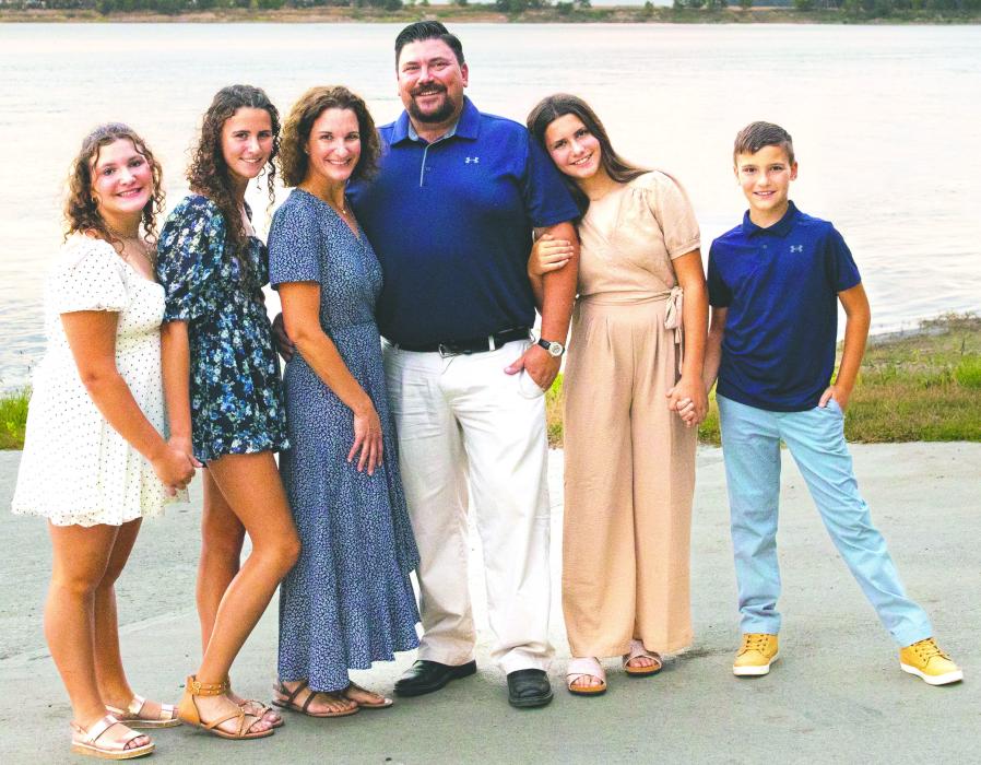 Troy Redler is pictured with his wife, Sara, and their children — Sophia, Evelyn, Kathryn and Alex — as he announces his candidacy for the South Dakota House of Representatives in District 17. Submitted photo