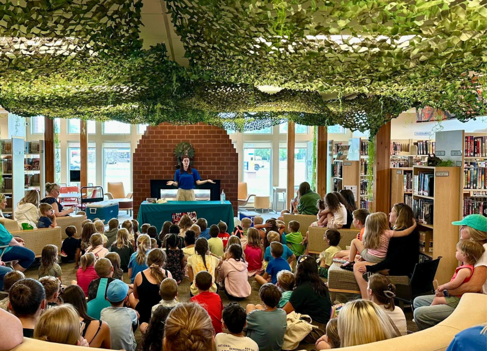 The North Sioux City Community Library’s Summer Reading Program provides opportunities for families to learn and connect through events such as the Zoo Mobile presentation from the Great Plains Zoo. Submitted photo
