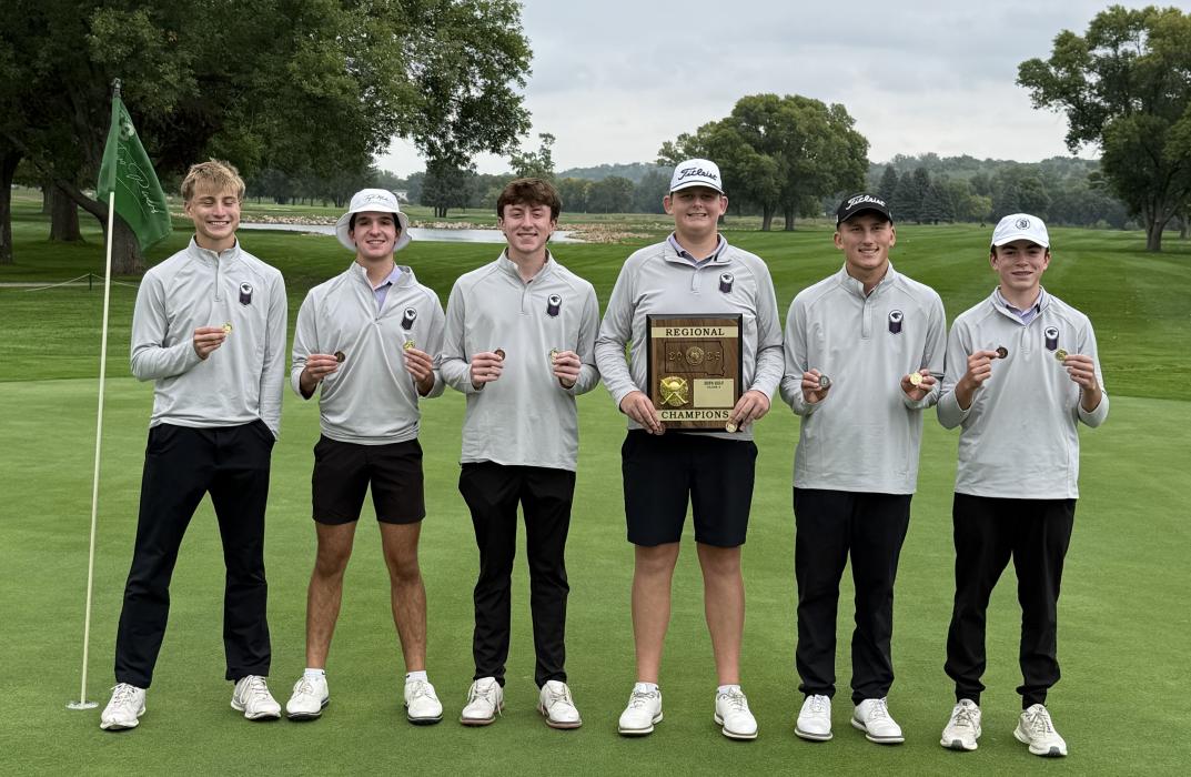 Competing at regionals, on their home course of Two Rivers, the Panthers brought home a top finish in varsity boys golf on September 28th. From left: Geoff Nelson, Tate Cornelsen, Cash Slater, Logan Brandon, Sean Meiske and Atticus Slater. Submitted photo