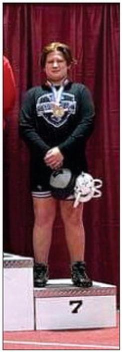 Jaxon Dice took 7th place at the state tournament. Submitted photo