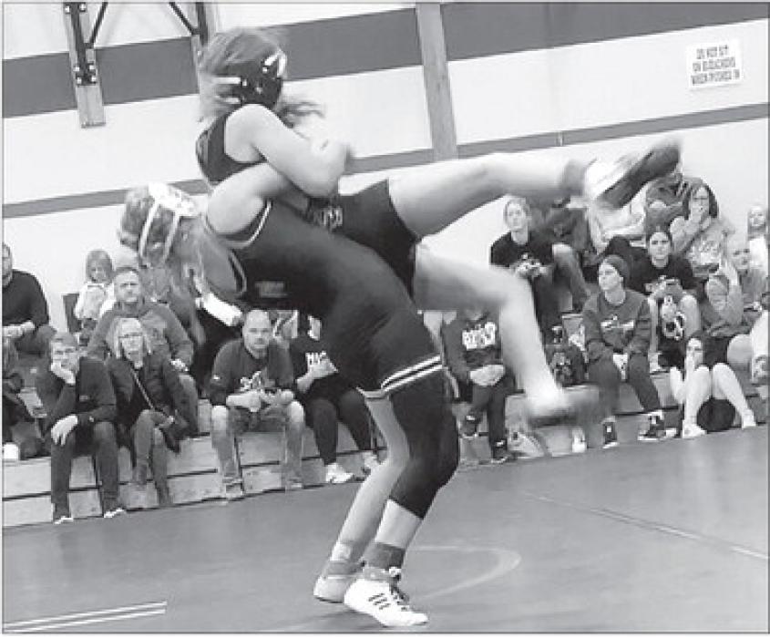 Kenzie Scott placed in the top 16 girl wrestlers to make the state tournament.She’s going to face off against Dani Batchelor in the girls 113-pound bracket. File photo