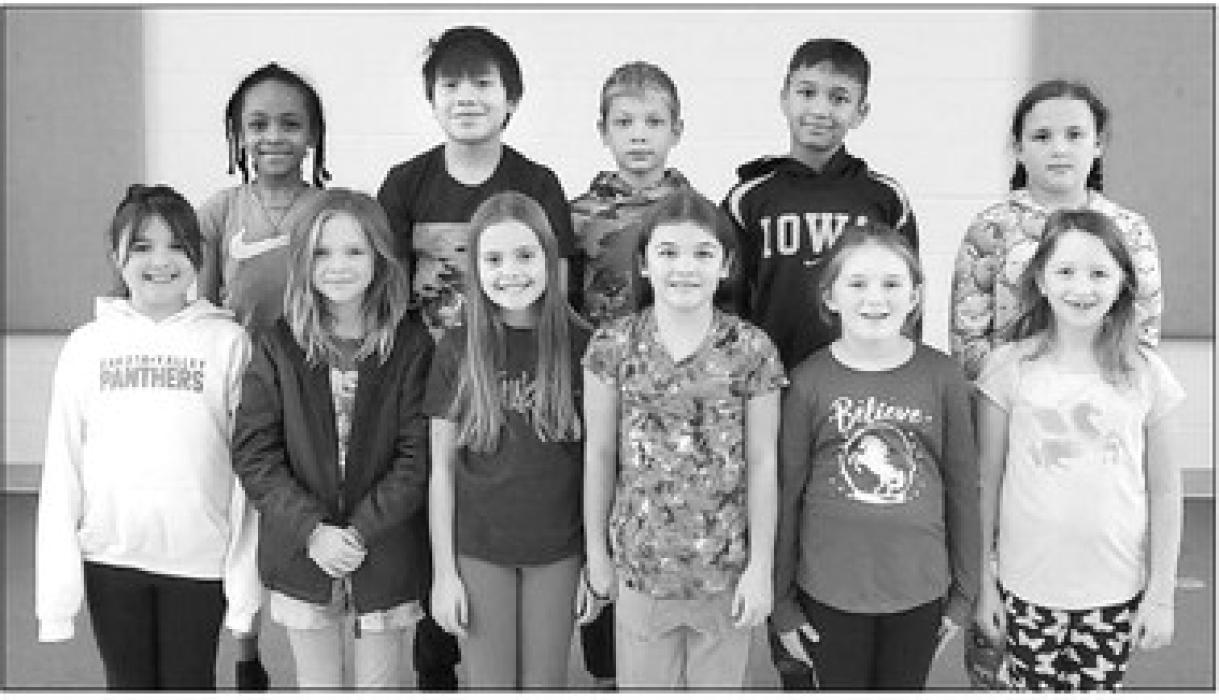 Maloney’s November MVPs in the third grade class are, front from left, Mia Jones, Katelyn Colt, Berkley Minter, Laikyn Hoefs, Brylee Watterson and Emmy Scholting; and back, Ruth Abeta, Gabe Garfield, Carter Koch, Donavan Feese and Briella Agrimson. Jayla McClain is not pictured. Submitted photo