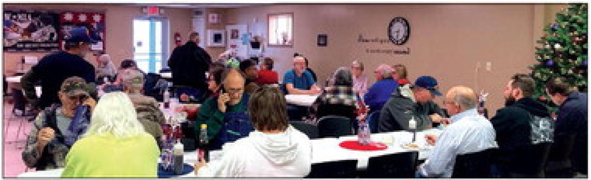 The North Sioux City Senior Citizens Center was full Sunday, Dec. 11 with people enjoying a pancake breakfast provided by American Legion Post 319 members. Photo courtesy of Lisa Schenzel